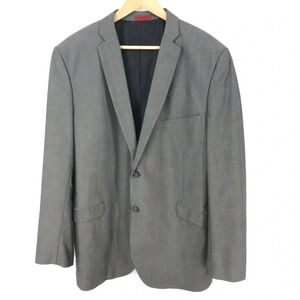 Adolfo 46L Slim cut grey microtech blazer